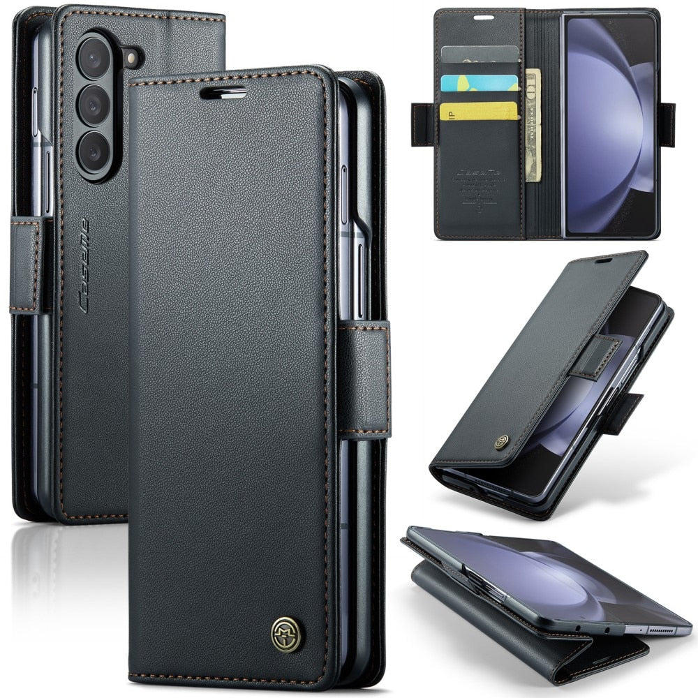 Z Fold 5 RFID Slim Wallet Case - Black