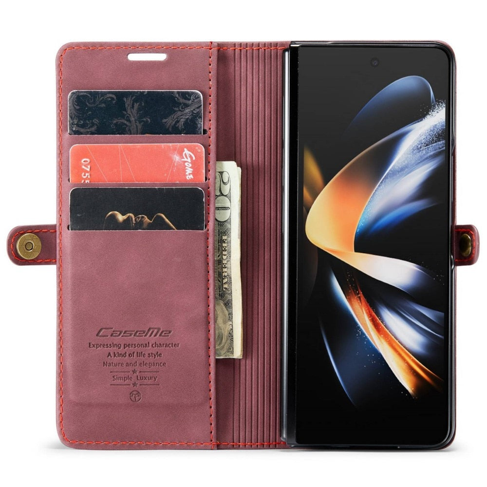 Z Fold 4 Slim Wallet Case - Red by CaseMe