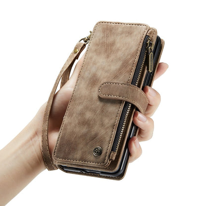 Z Fold 5 Zipper Wallet Cover - Brown