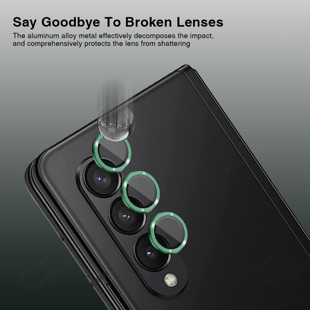 Z Fold 4 Tempered Glass Lens Protector - Gold