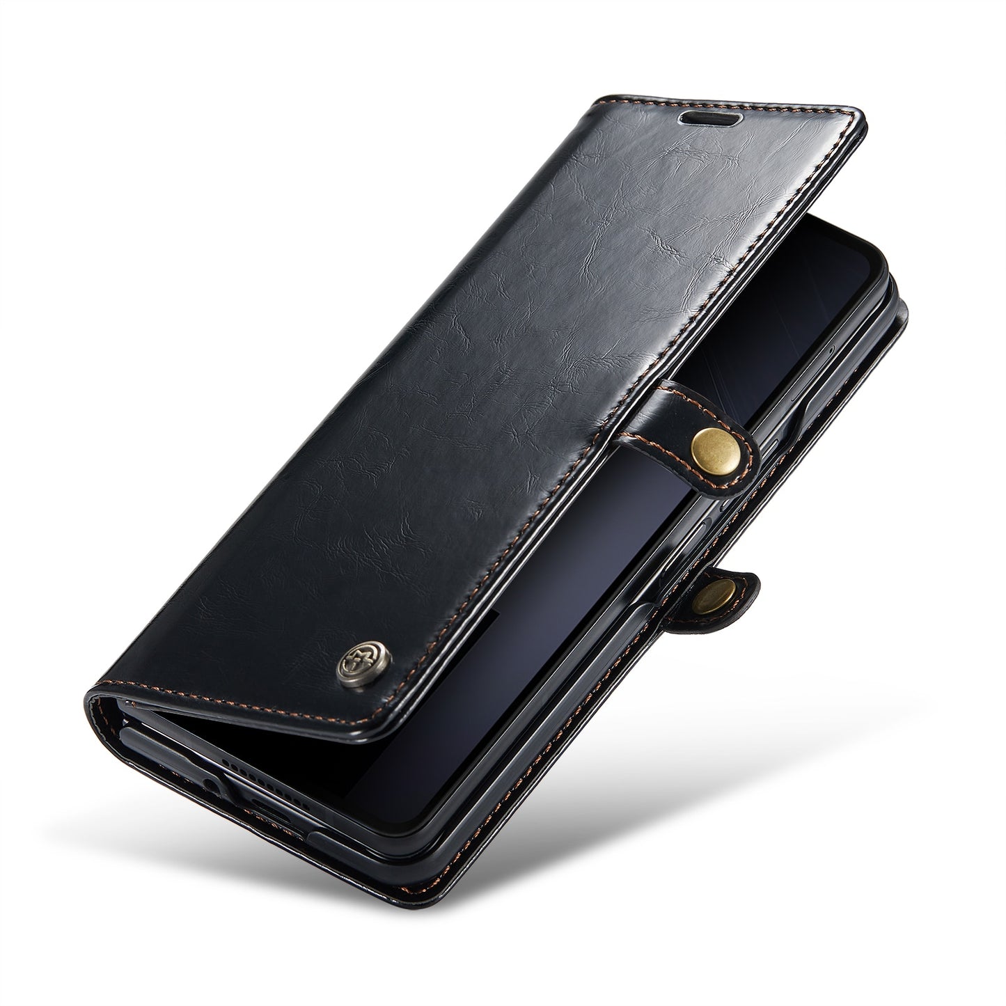 Z Fold 6 Leather Cover - CaseMe - Black