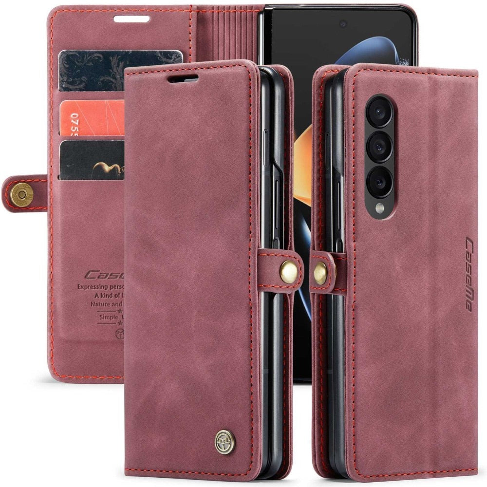 Z Fold 4 Slim Wallet Case - Red by CaseMe