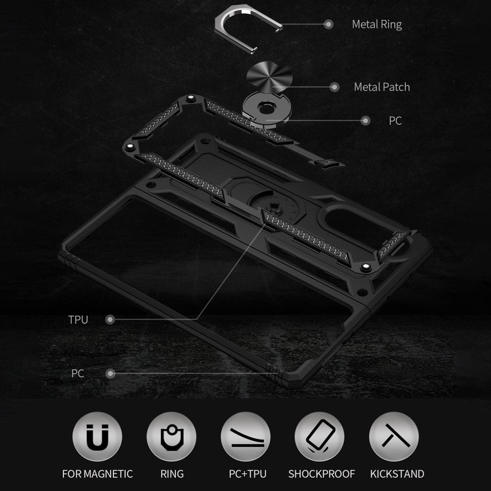 Z Fold 3 Hybrid Case with Tech Ring - Black