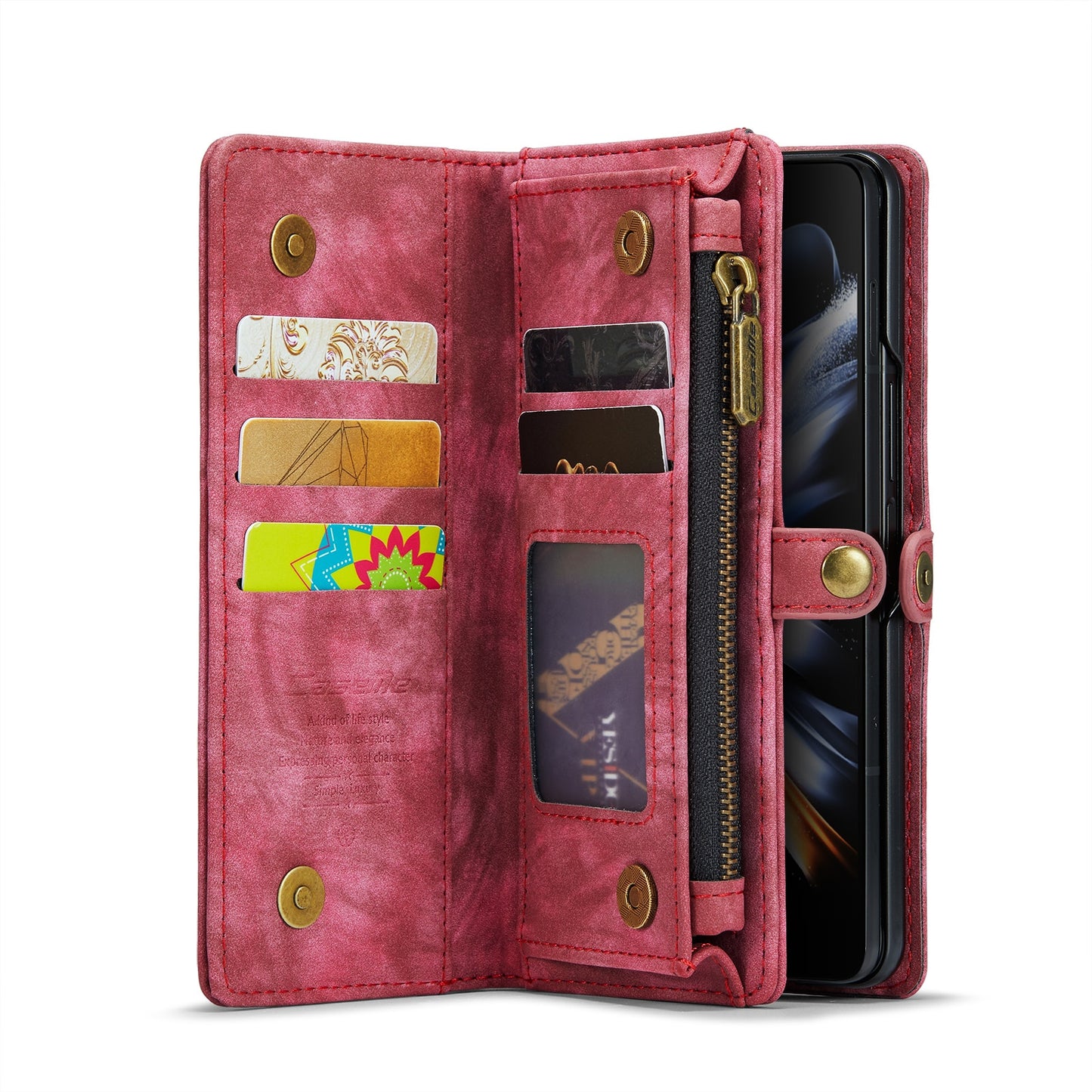 Z Fold 4 Multi-slot Wallet Case - Red