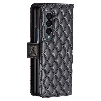 Z Fold 3 Wallet Case - Quilted Black