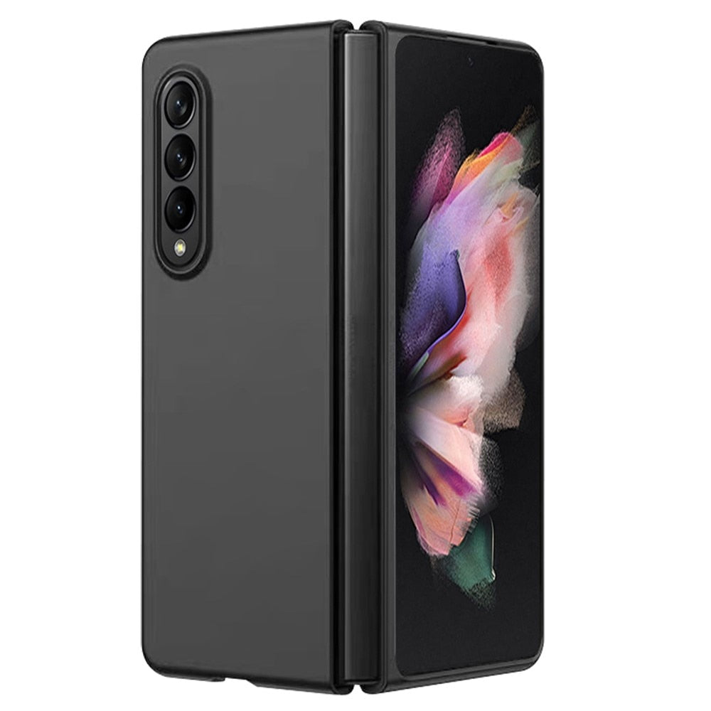 Z Fold 4 Rubberized Hard Case - Black