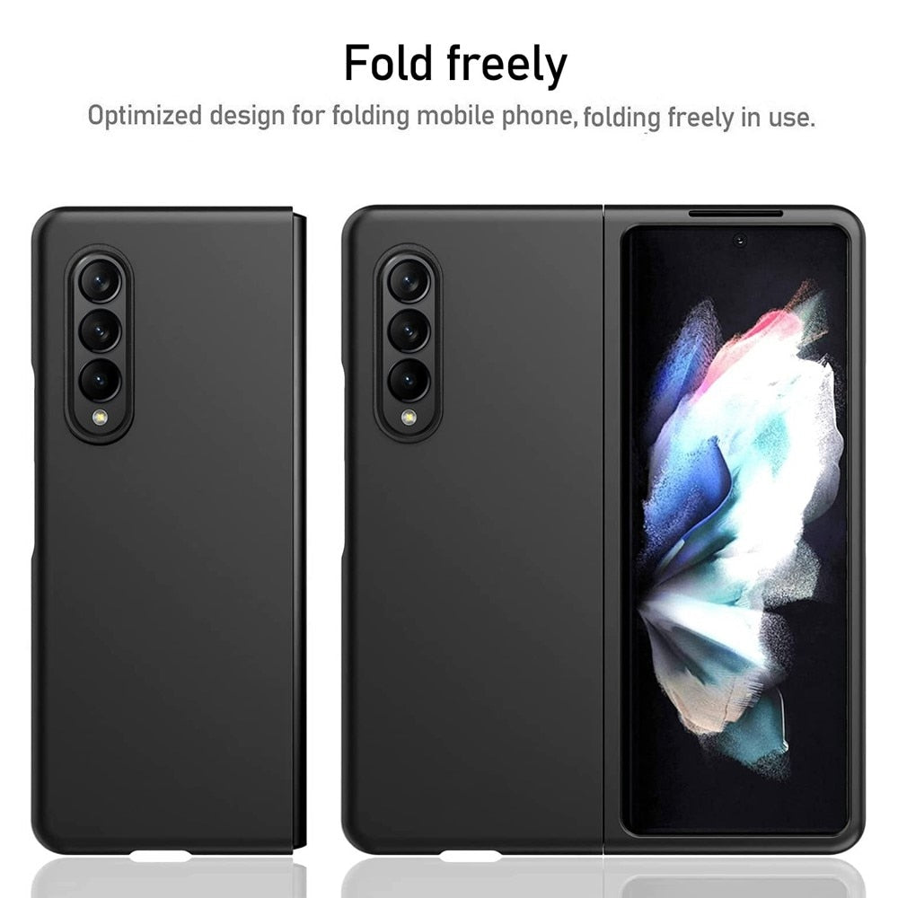 Z Fold 4 Rubberized Hard Case - Black