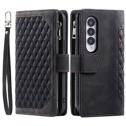 Z Fold 4 Quilted Wallet/Purse - Black