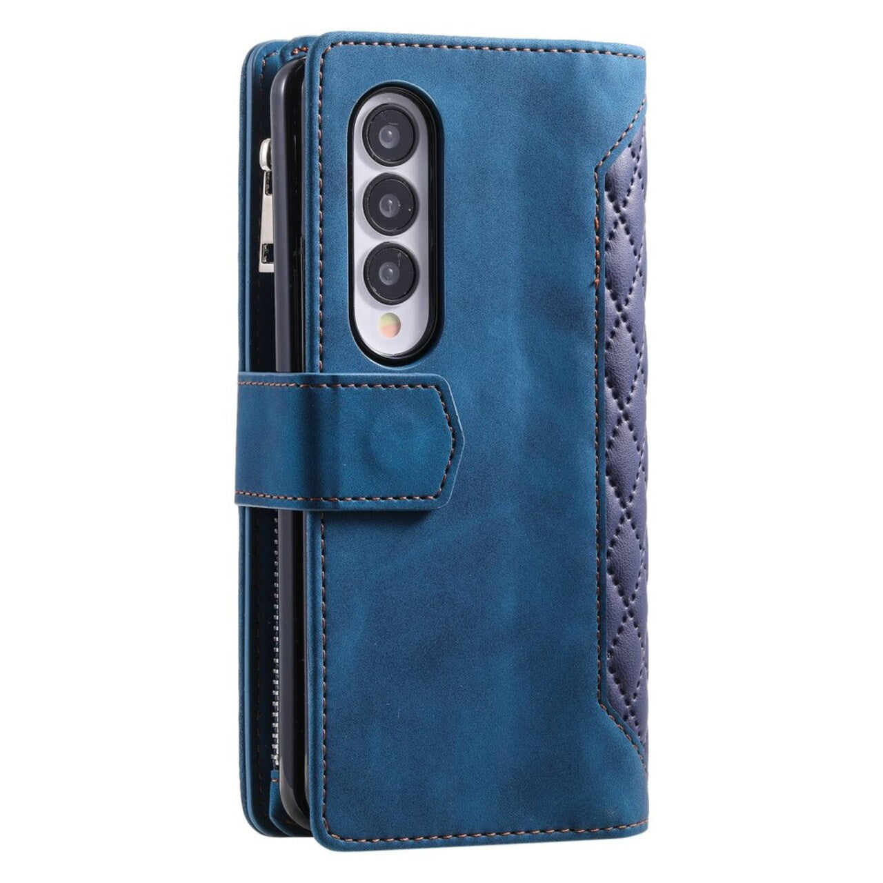 Z Fold 4 Quilted Wallet - Blue