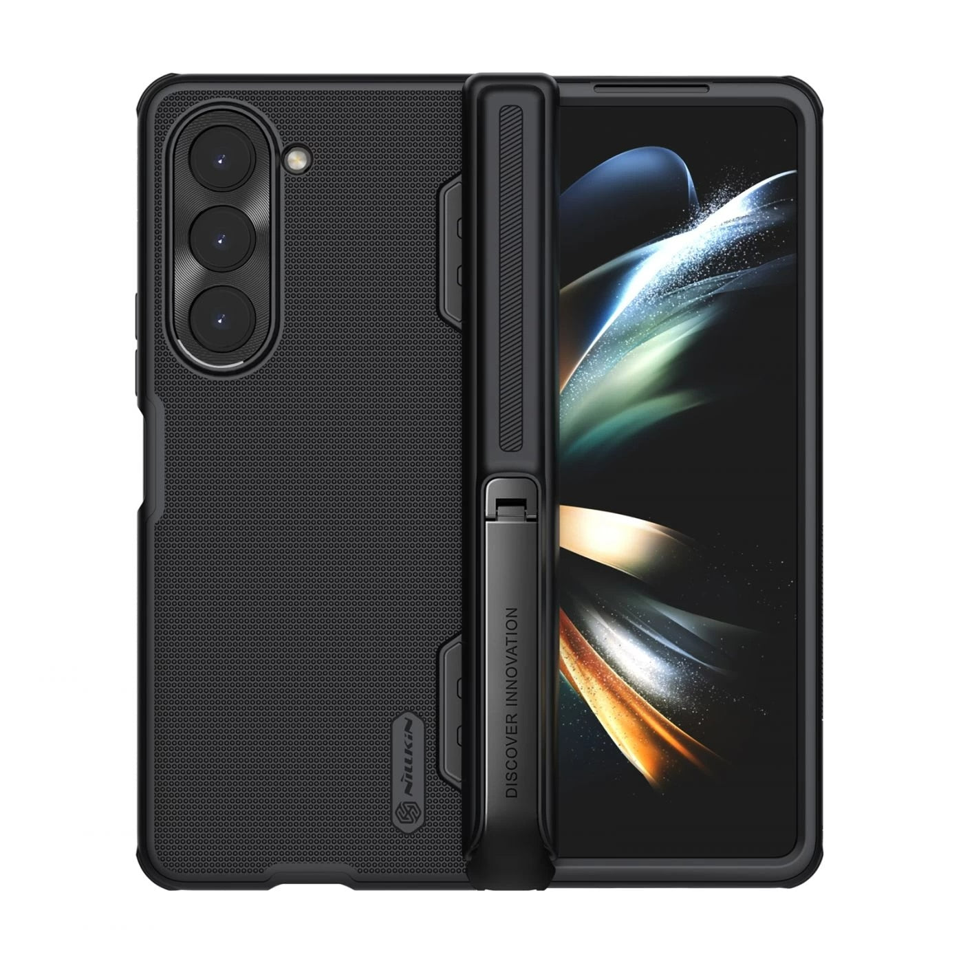 Z Fold 5 Super Frosted Shield Case with Kickstand - Black