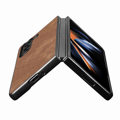 Z Fold 5 Leather Case - Brown