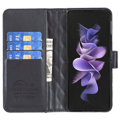 Z Fold 3 Wallet Case - Quilted Black