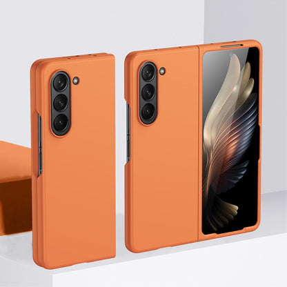 Z Fold 5 Rubberized Hard Case - Orange