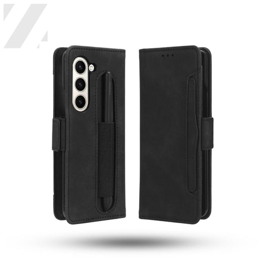 Z Fold 6 Multi Wallet Case with S-Pen Holder - Black