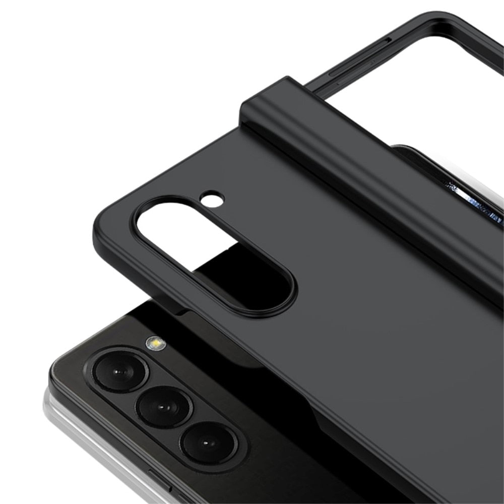 Z Fold 5 Rubberized Case - Hinge Protection Black