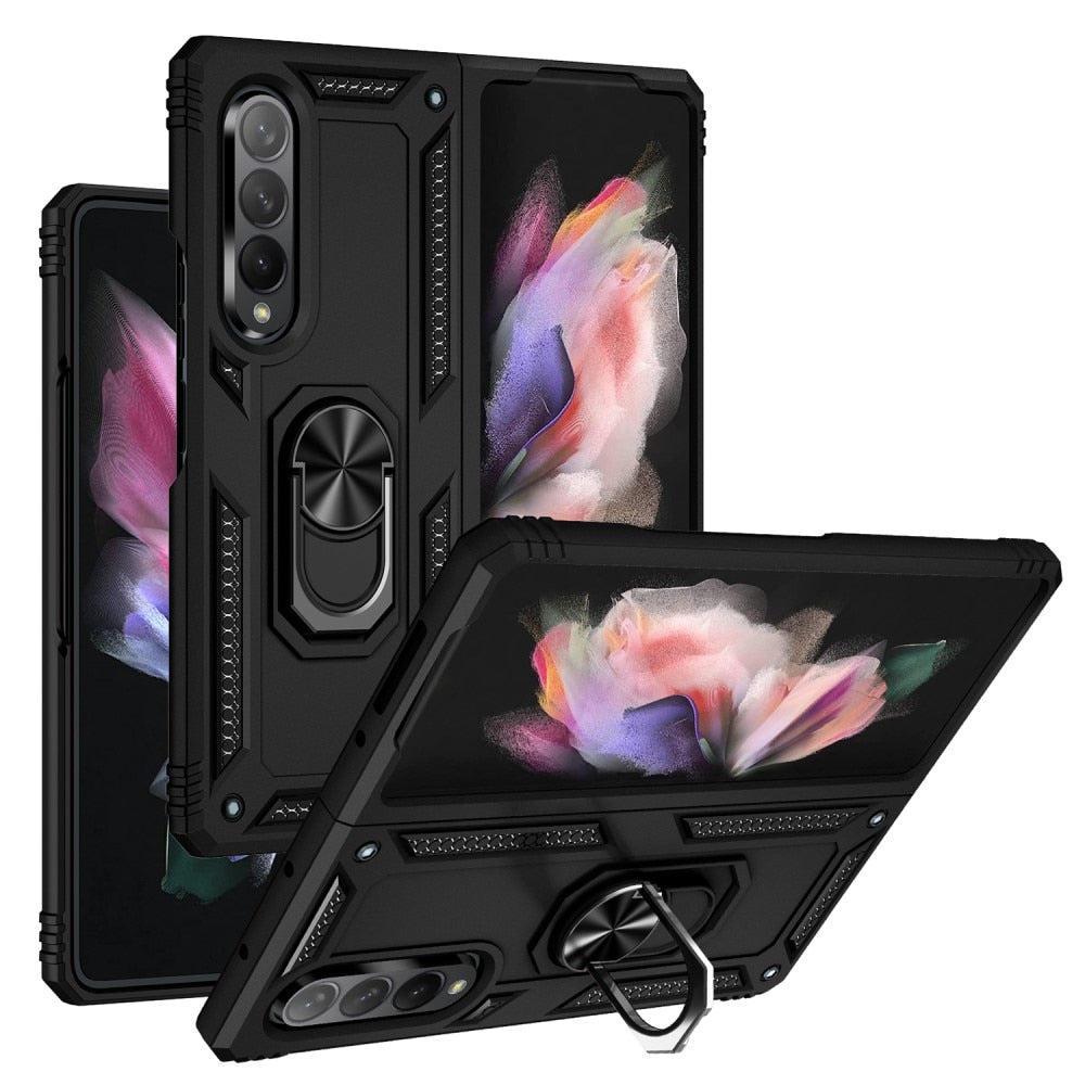 Z Fold 3 Hybrid Case with Tech Ring - Black