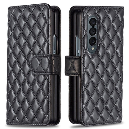 Z Fold 4 Wallet Case - Quilted Black