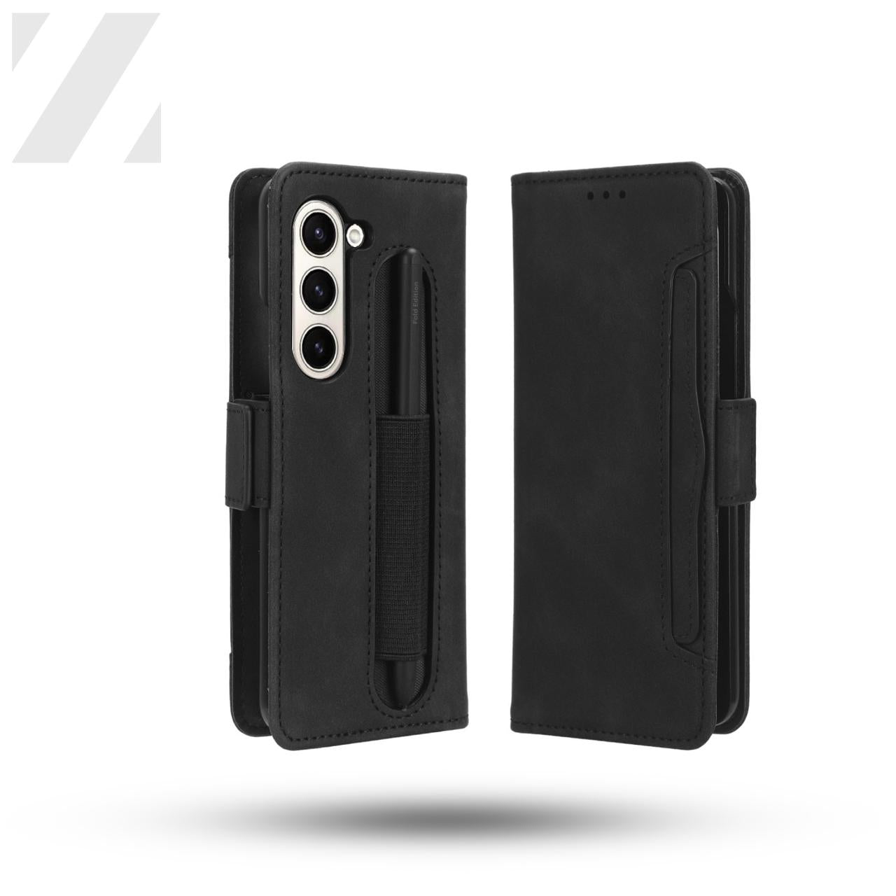 Z Fold 5 Multi Wallet & S-Pen Case - Black