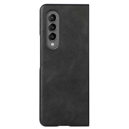 Z Fold 4 Leather Case - Black