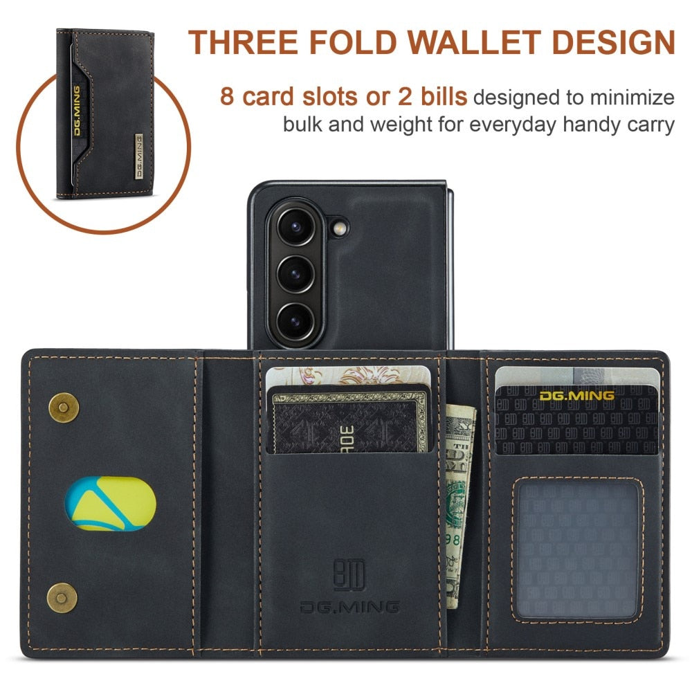 Z Fold 5 Magnetic Card Slot Case - Black