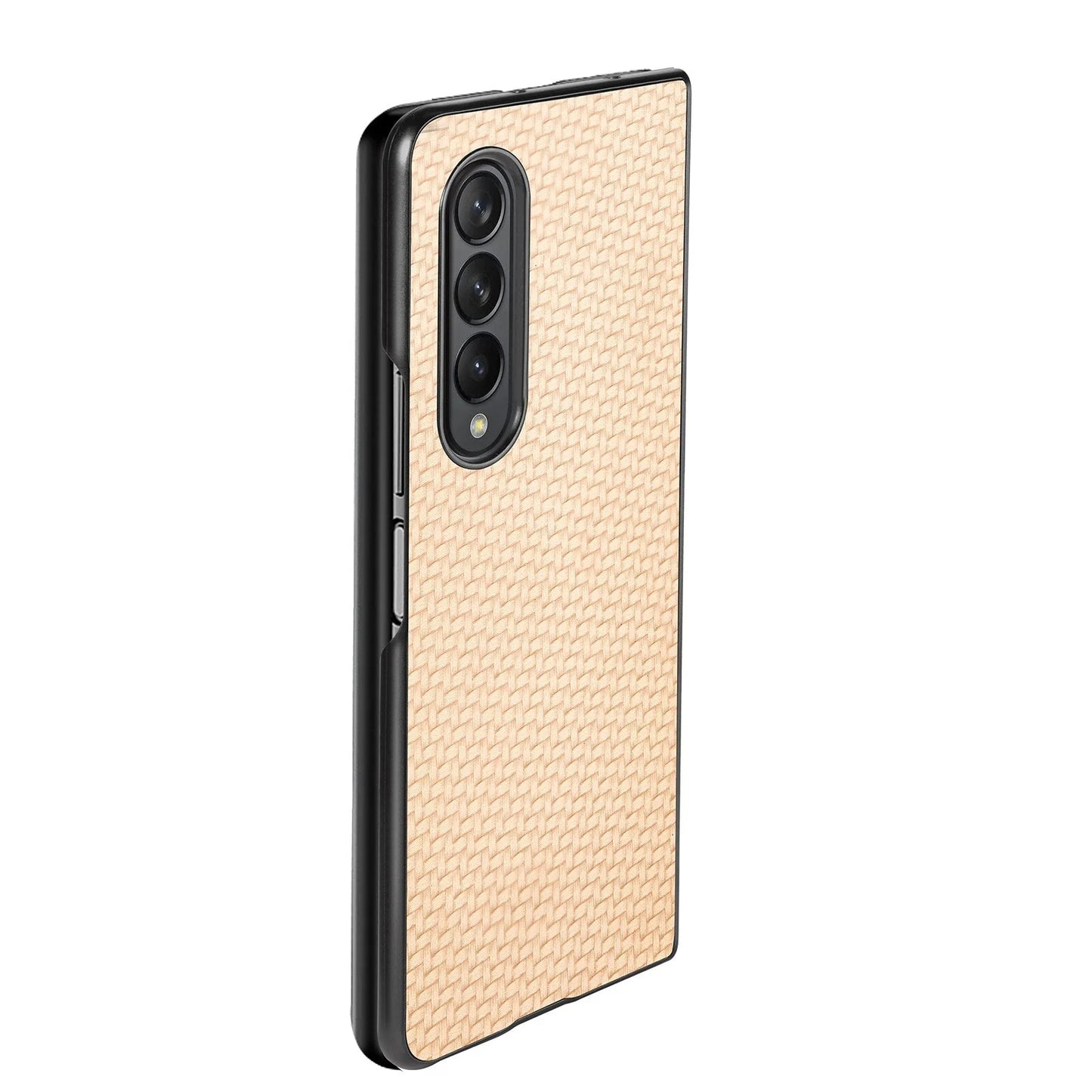 Z Fold 4 Carbon Fiber Slim Case - Anti-Shock-Khaki