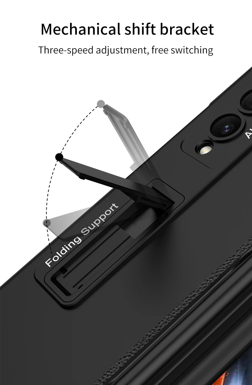 Z Fold 4 Pen Slot Case with Kickstand & Screen Protector