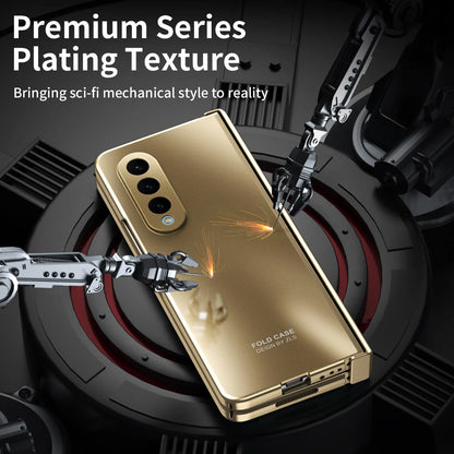 Z Fold 4 Shockproof Plating Hinge Case - Gold