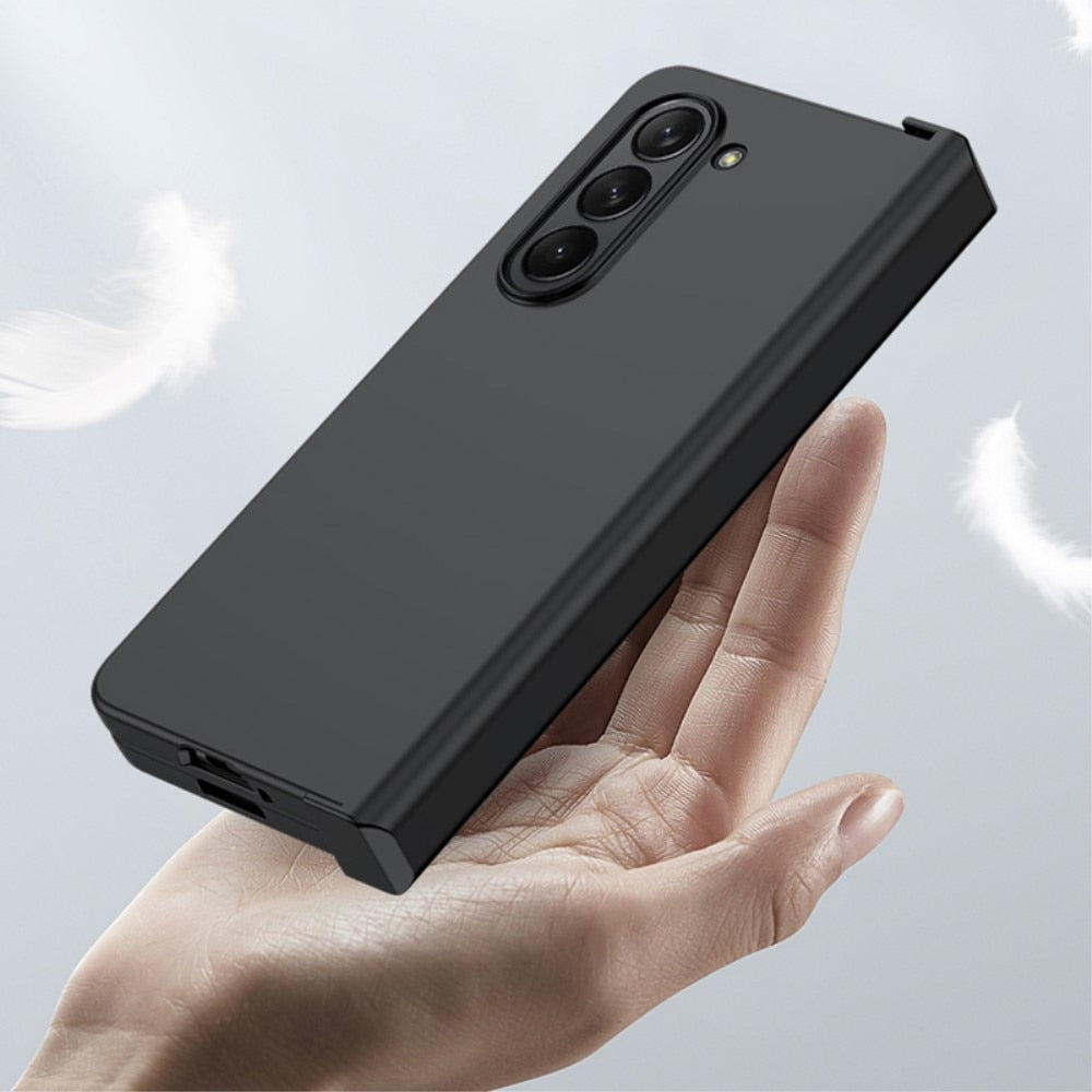 Z Fold 6 Rubberized Hard Case with Hinge Protection - Black