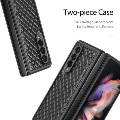 Z Fold 3 Venice Leather Case - Black