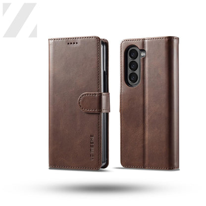 Z Fold 5 Wallet Case - Brown