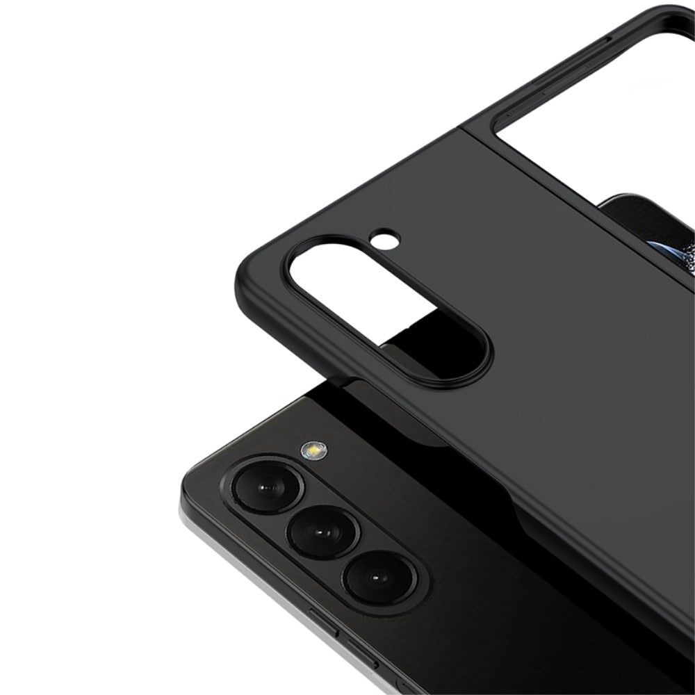 Z Fold 5 Rubberized Hard Case - Black