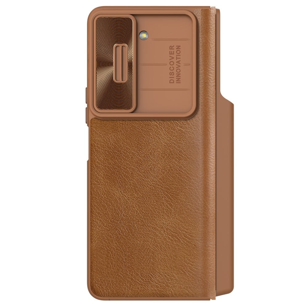 Z Fold 5 Qin Pro CamShield Case - Brown