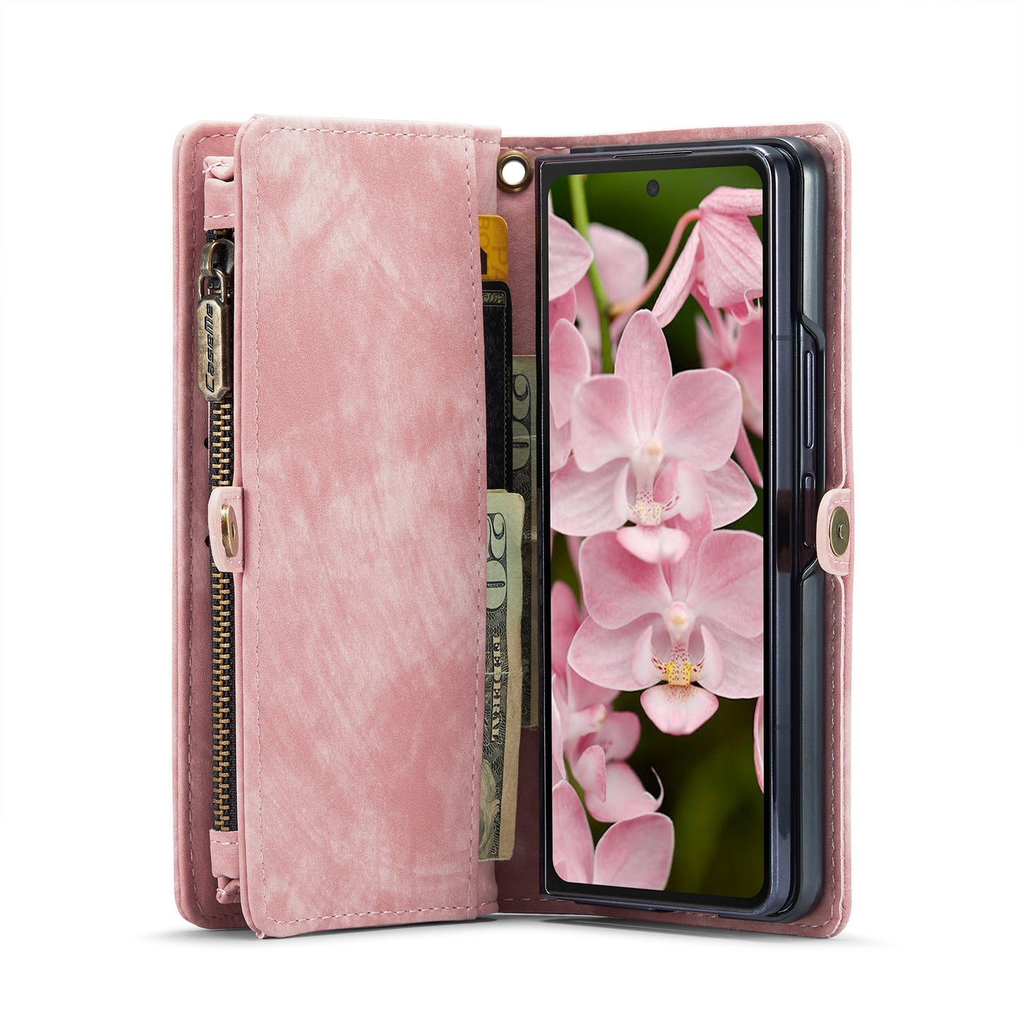 Z Fold 6 Multi-slot Wallet Case - CaseMe - Pink