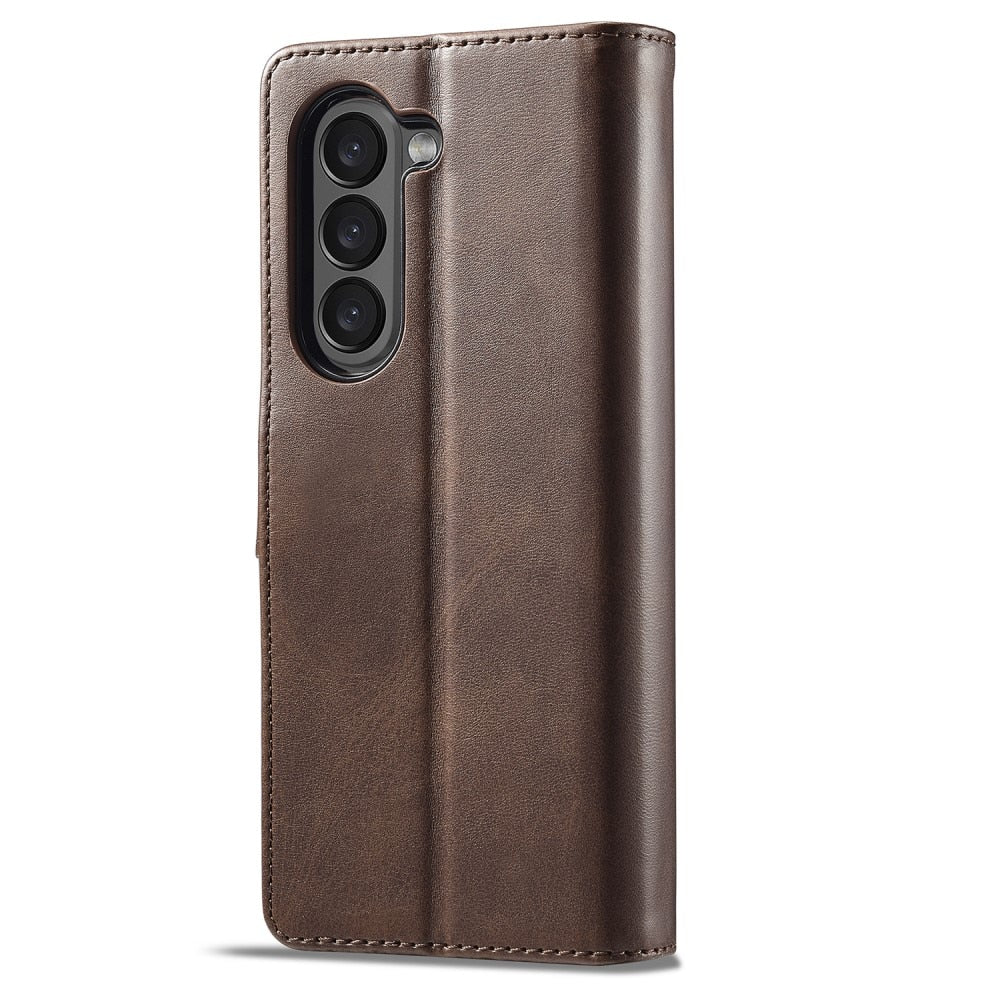 Z Fold 5 Wallet Case - Brown