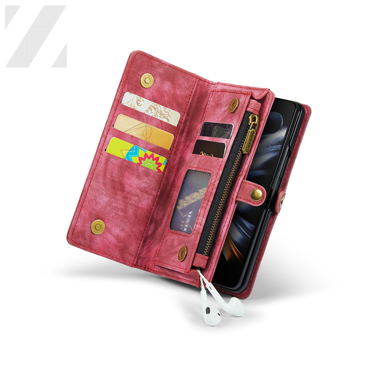 Z Fold 5 Multi-Slot Wallet Case - Red