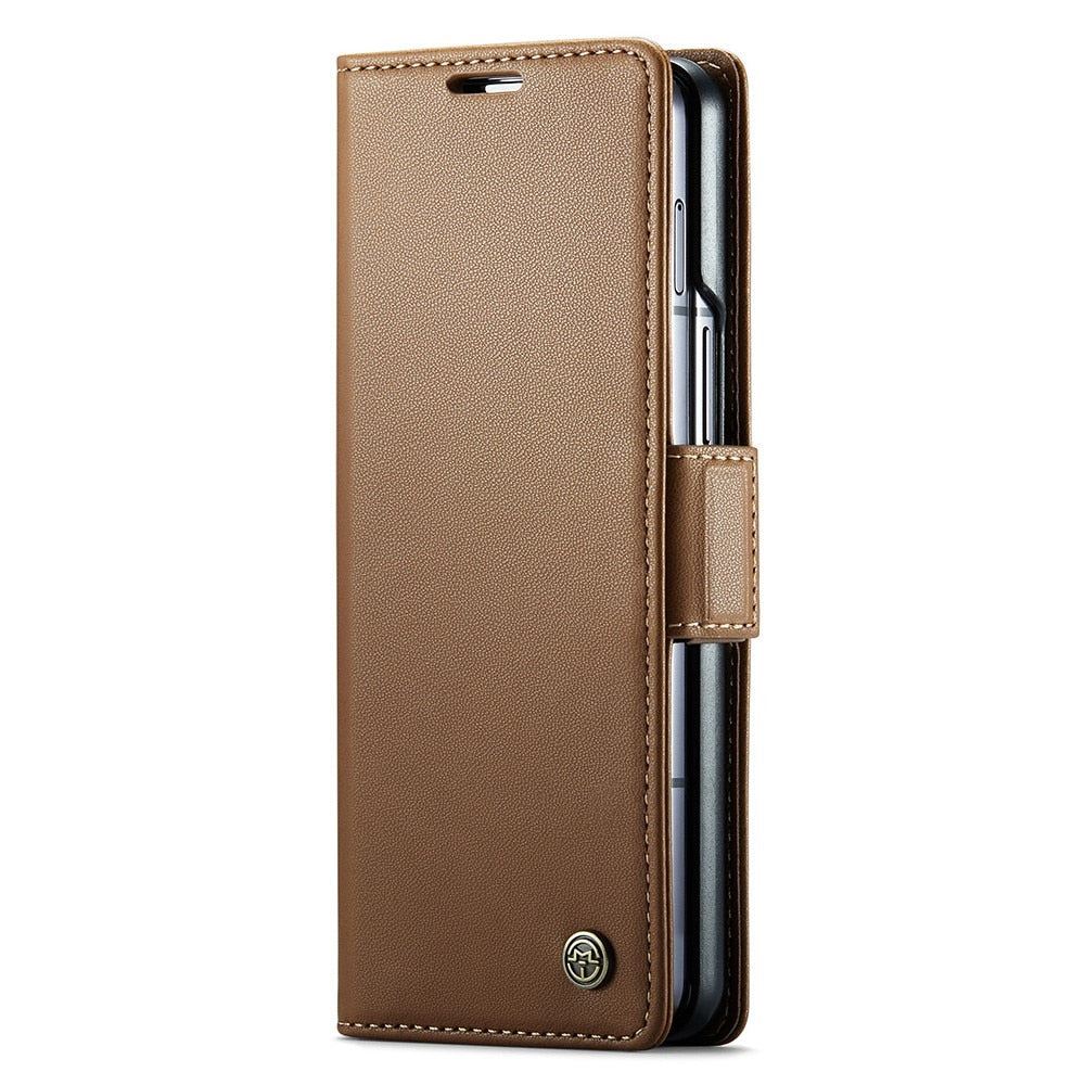 Z Fold 5 RFID Wallet Case - Brown