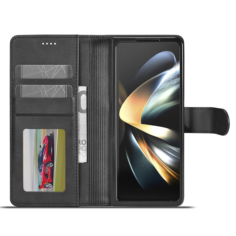 Z Fold 6 Wallet Case - LC.IMEEKE - Black