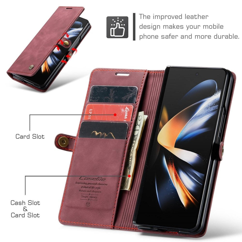 Z Fold 4 Slim Wallet Case - Red by CaseMe