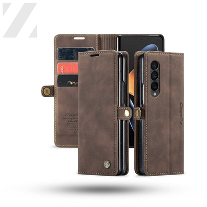 Z Fold 4 Slim Wallet Case - Brown by CaseMe