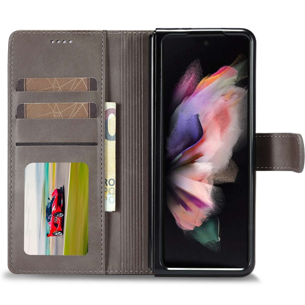 Z Fold 4 Wallet Case - Dark Brown