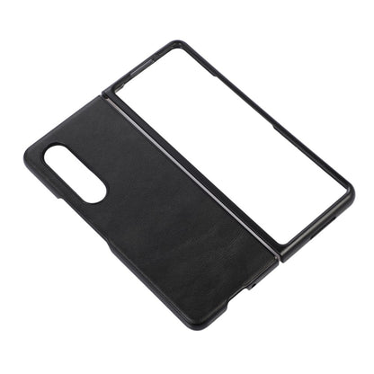 Z Fold 4 Leather Case - Black